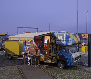 wagen fahrbarer kiosk